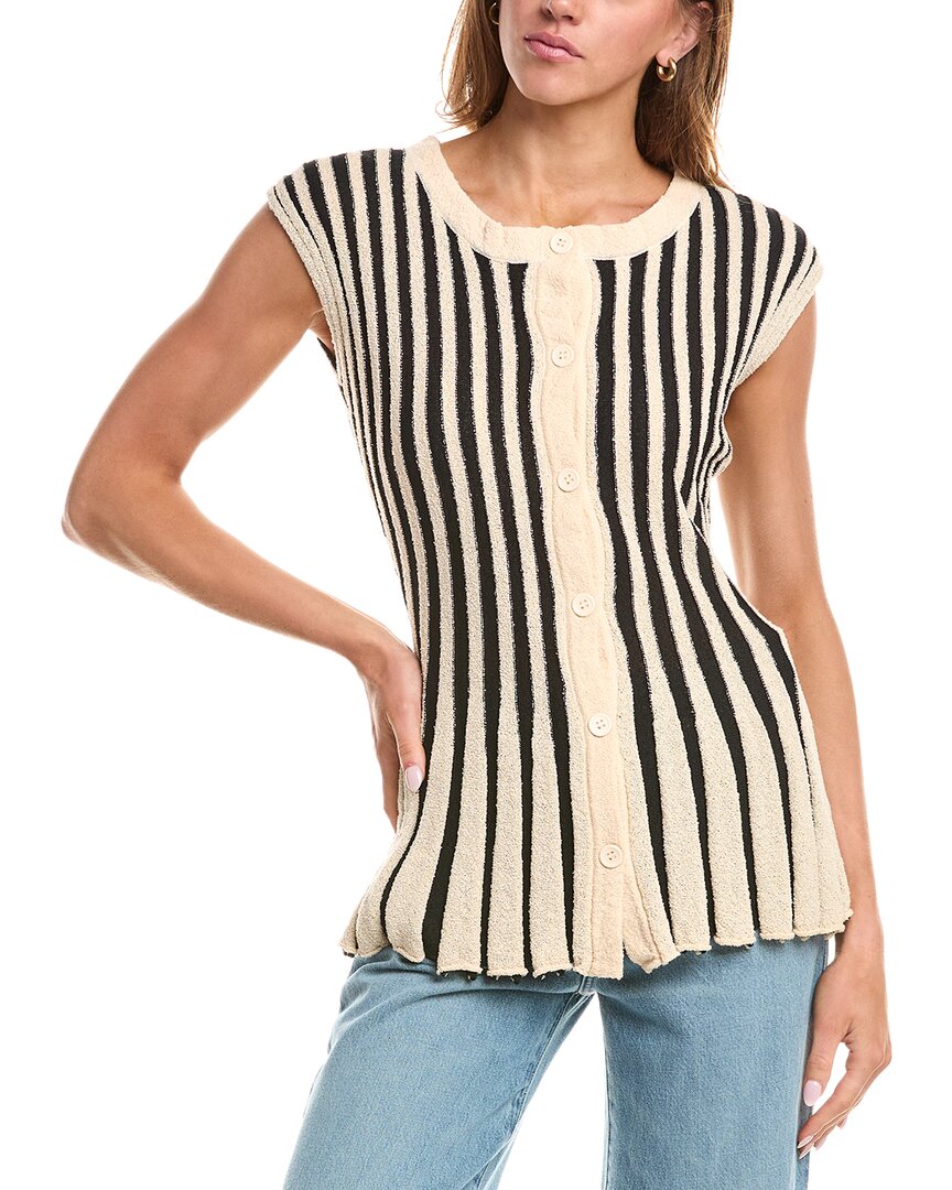 

Avantlook Облегающий трикотажный топ, бежевый