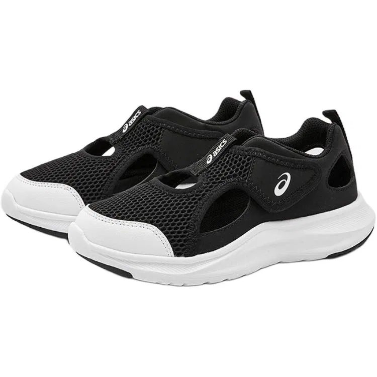 Сандалии детские с синтетической кожи и текстиля ASICS Black White — фото 4