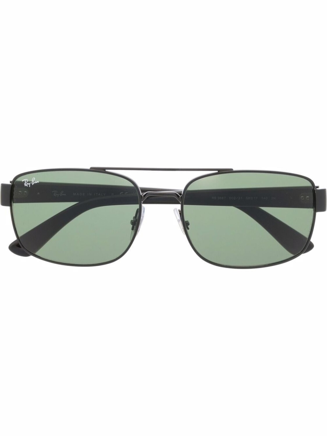 

Ray-Ban солнцезащитные очки в прямоугольной оправе, черный