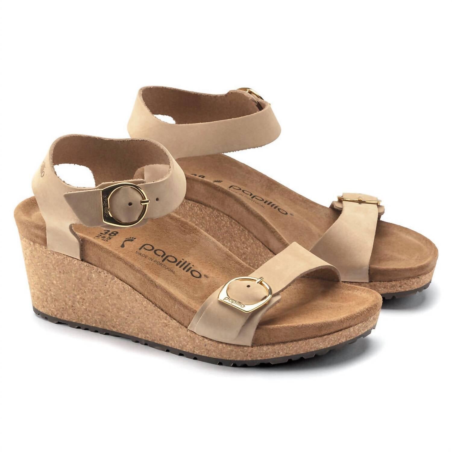 

Женские сандалии Soley из нубука - средние/узкие, цвет Sandcastle Birkenstock