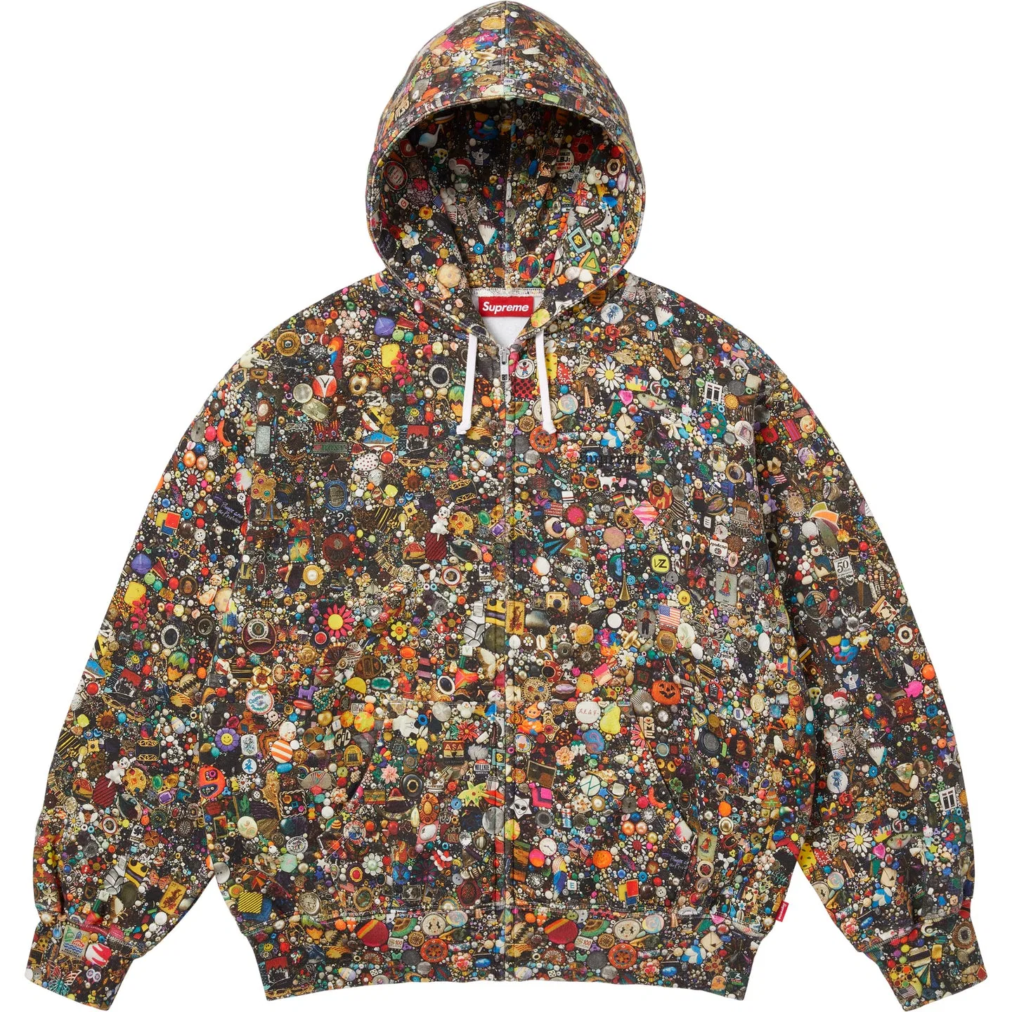 Толстовка на молнии с капюшоном x Mike Kelley SS26 WEEK8 Unisex Supreme, Multicolor