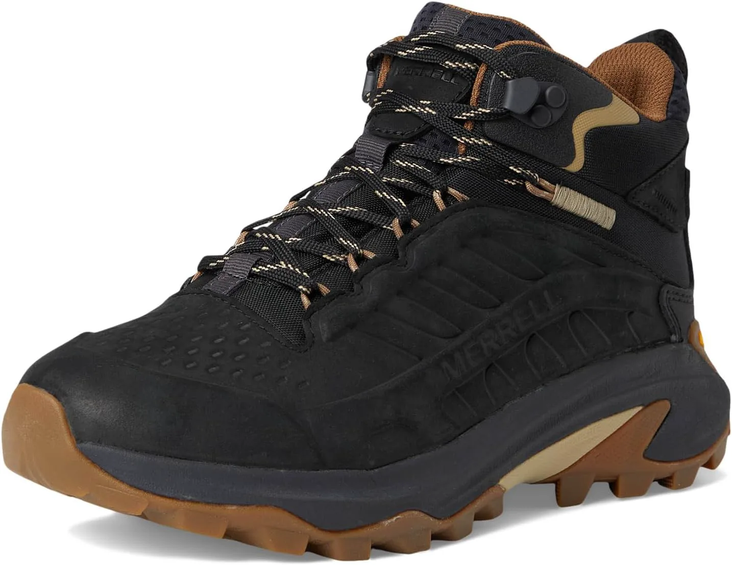 Мужские ботинки Merrell Moab Speed 2 Leather Mid водонепроницаемые, черный — фото 3
