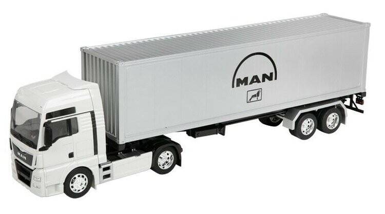 

Металлическая модель грузовика Man Tgx с полуприцепом Welly 1:32
