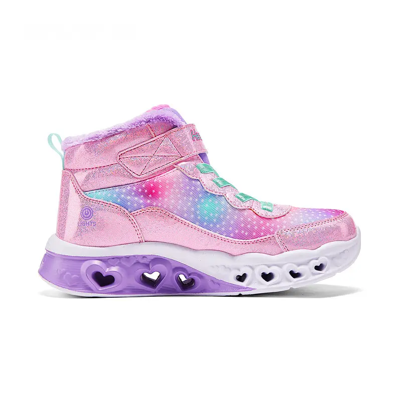 Skechers Kids Нескользящие устойчивые к истиранию детские ботинки pink kids — фото 3