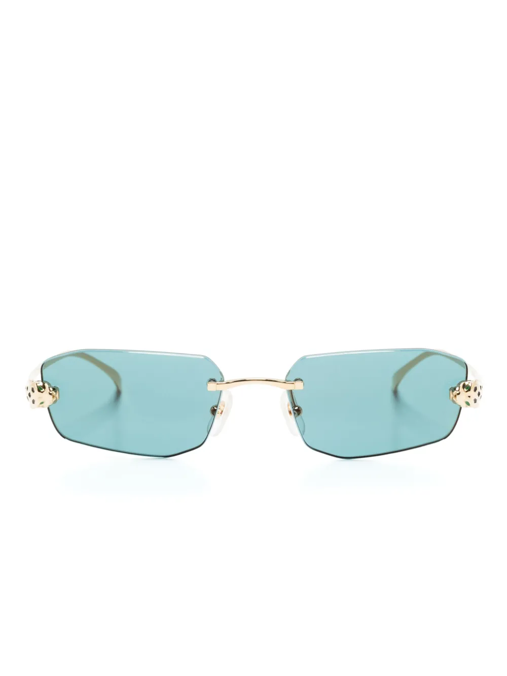 

Солнцезащитные очки в геометричной оправе Cartier Eyewear, золотой