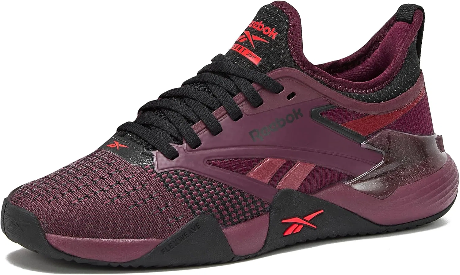 Кроссовки для корта Reebok Nano Court, Black Cherry/Black/Retro Red