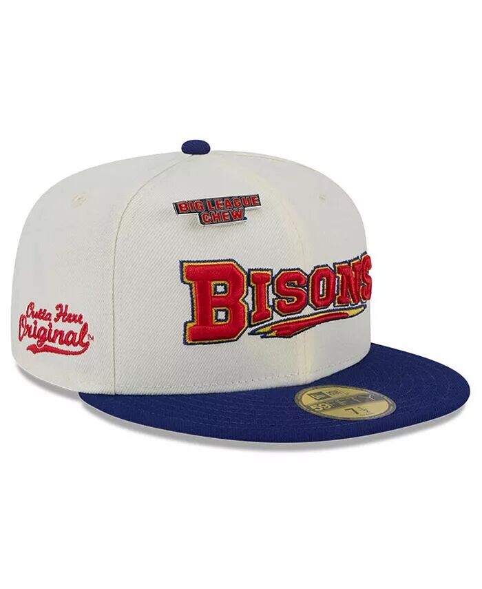 

Мужская белая облегающая шляпа Buffalo Bisons Big League Chew Original 59FIFTY New Era, белый