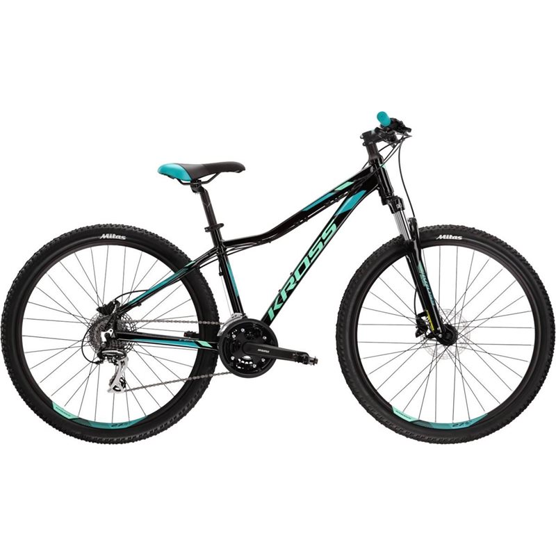 

Горный велосипед Kross Lea 5.0 Черный/бирюзовый 2023