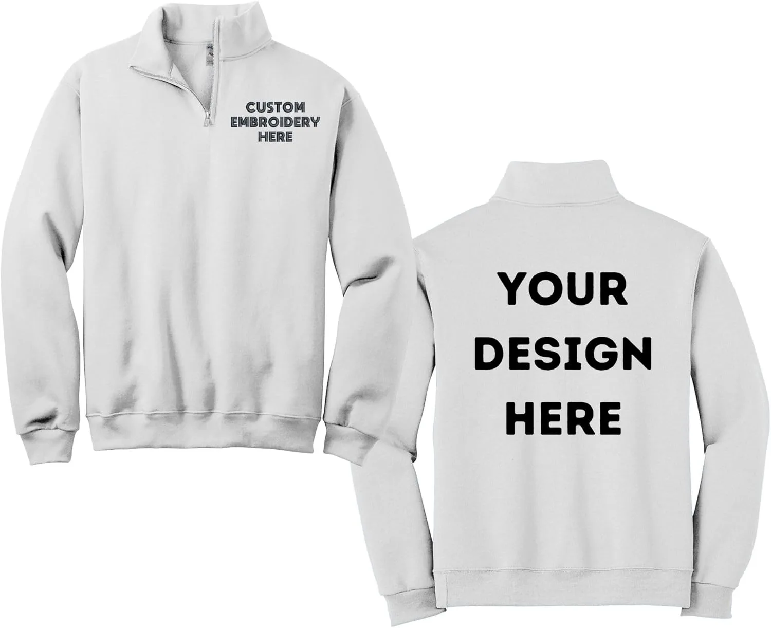 

Кастомизированный свитшот Quarter Zip Pullover, дизайн спереди и сзади, 995M LOGO IMPRESSION