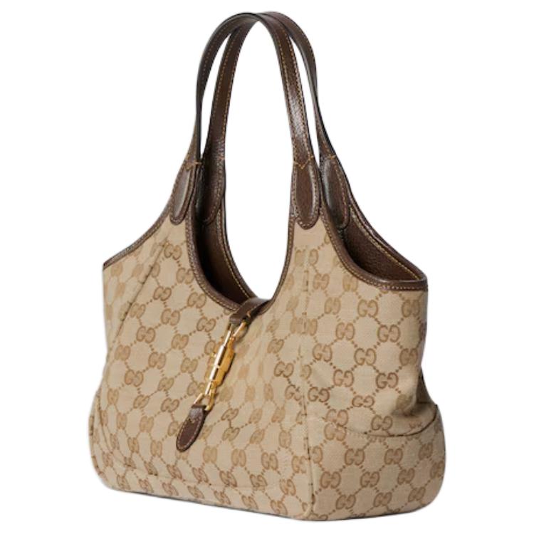 GUCCI Сумка через плечо GG Canvas One Shoulder Handbag Small Unisex Sand & Brown — фото 4