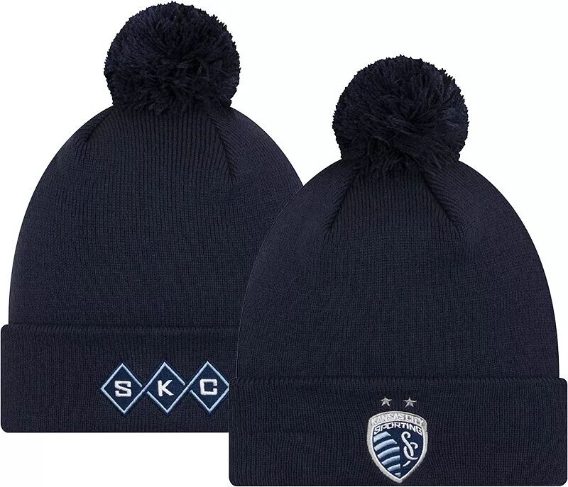 

Трикотажная шапка New Era Sporting Kansas City с помпоном и крючком