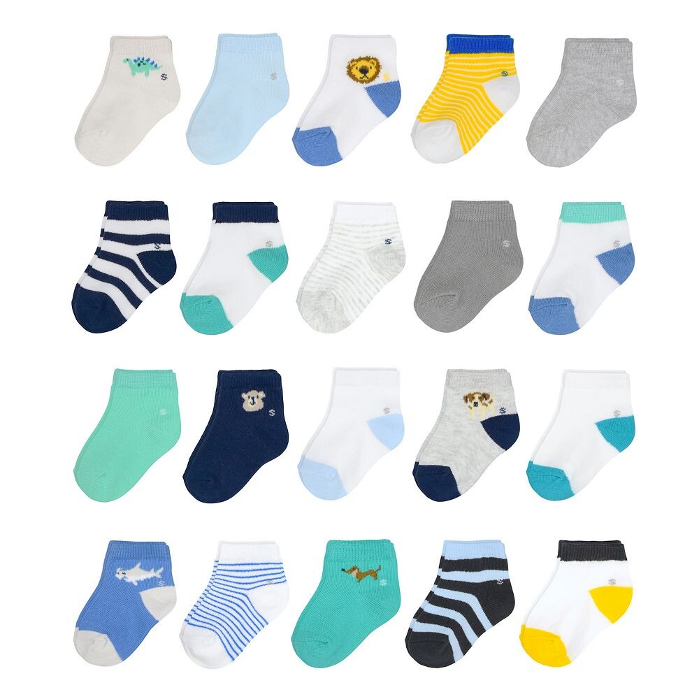 

Комплект из 20 носков Jumping Beans для малышей и мальчиков до щиколотки, цвет Blue Multi