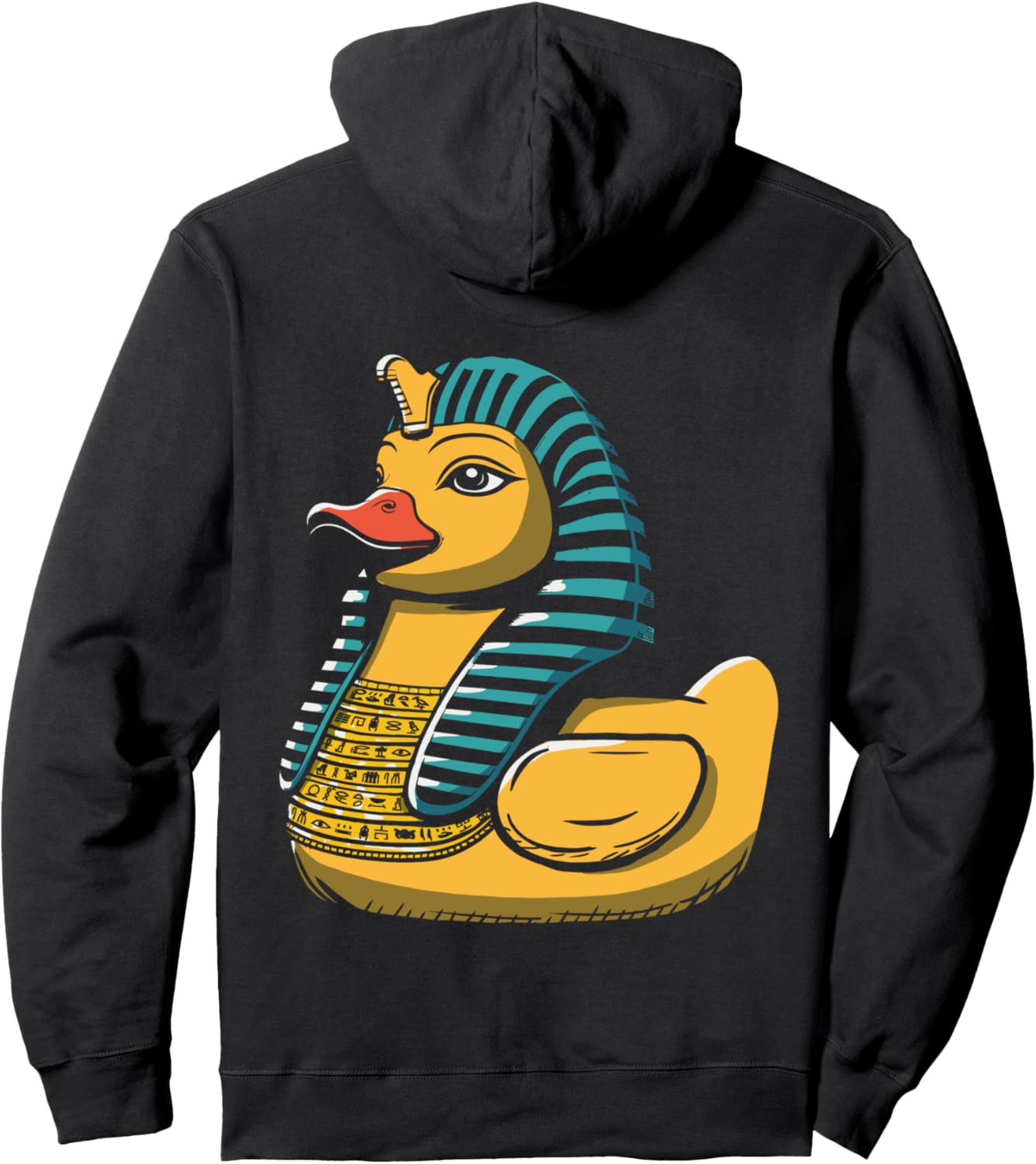 

Толстовка с изображением резиновой уточки-сфинкса и египетского иероглифа в виде утенка Egyptologist Rubber Ducky Egypt Rubber Duck, черный