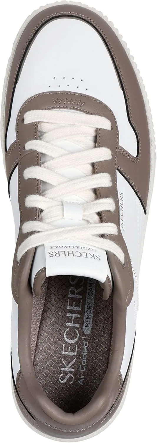 Мужские кроссовки Skechers Jade Strane, White Duraleather Brown Trim — фото 3