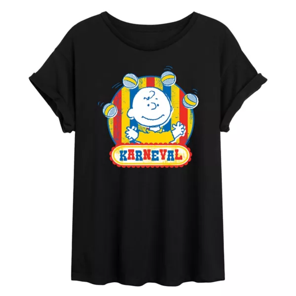 

Футболка Juniors' peanuts karneval oversize Licensed Character, черный