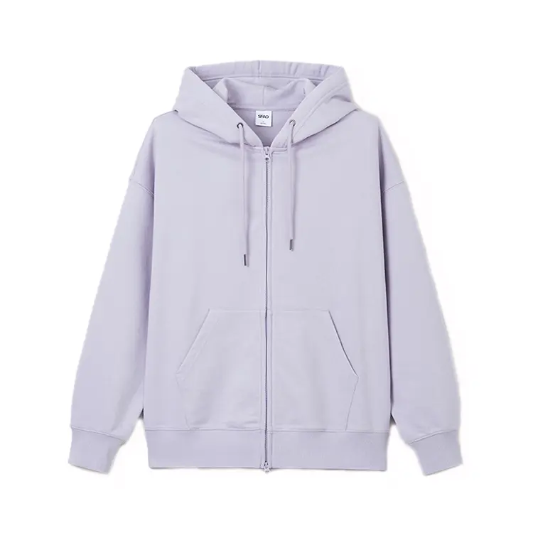 

Толстовка Unisex Hooded Moderate Cardigan SPAO, [no fleece-lined thin]светло-фиолетовый