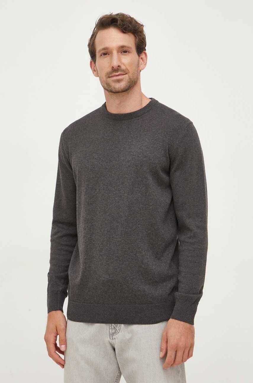 

Хлопковый свитер Barbour Essentials, серый