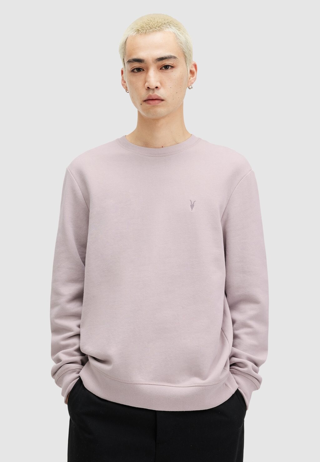 

Толстовка CREW AllSaints, цвет smokey lilac