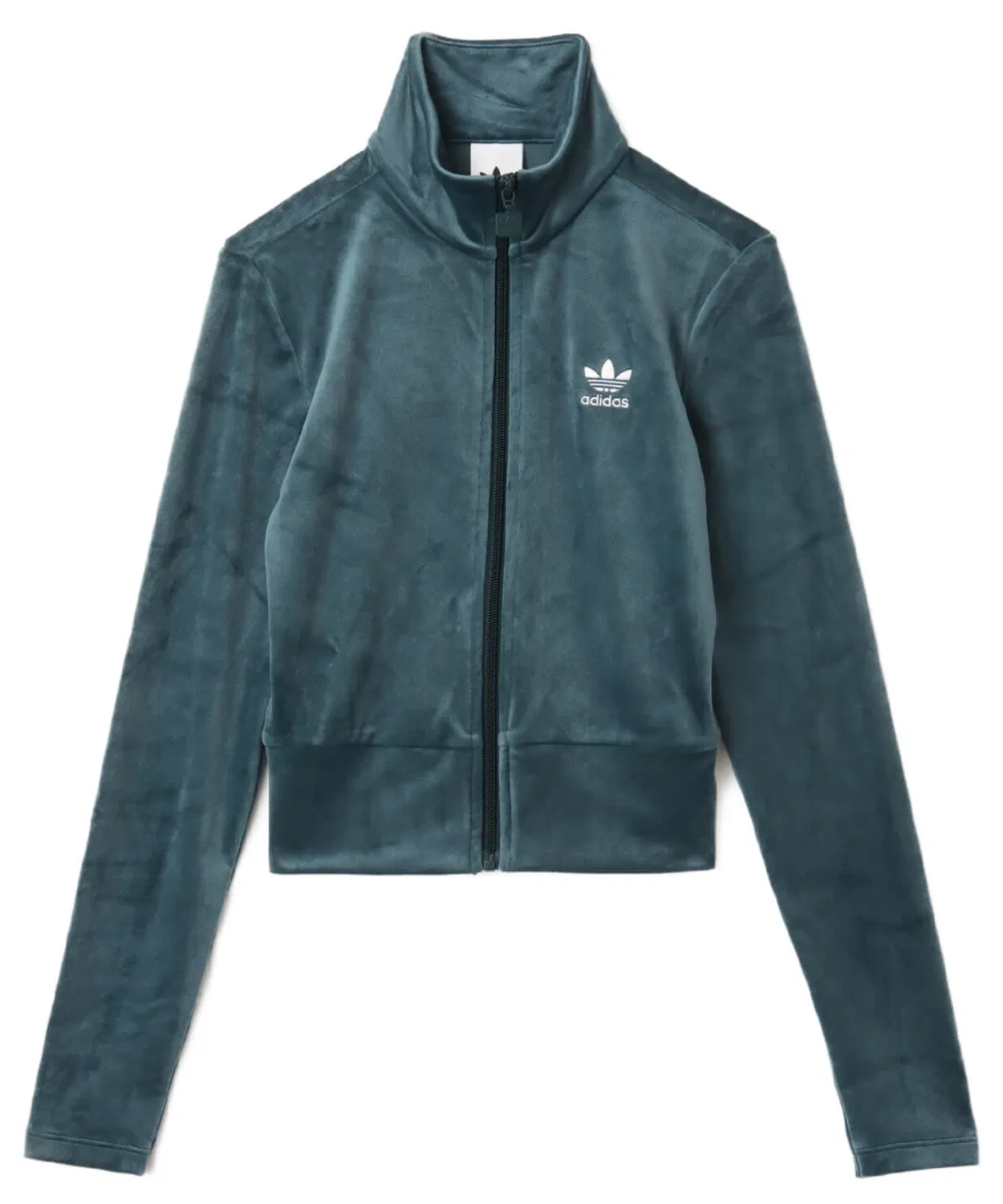Толстовка Velvet Fitted Track Top adidas, зелёный