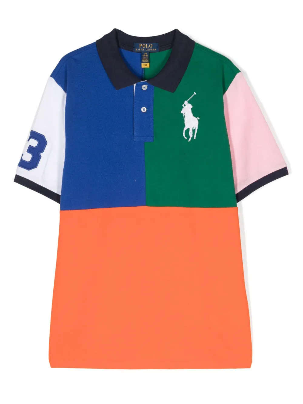 

Рубашка поло в стиле колор-блок POLO RALPH LAUREN KIDS, синий