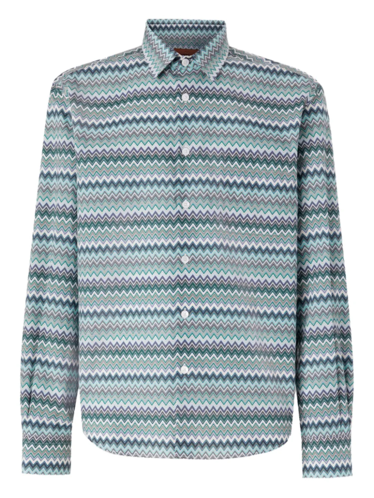 

Хлопковая рубашка с зигзагообразным узором Missoni, зеленый