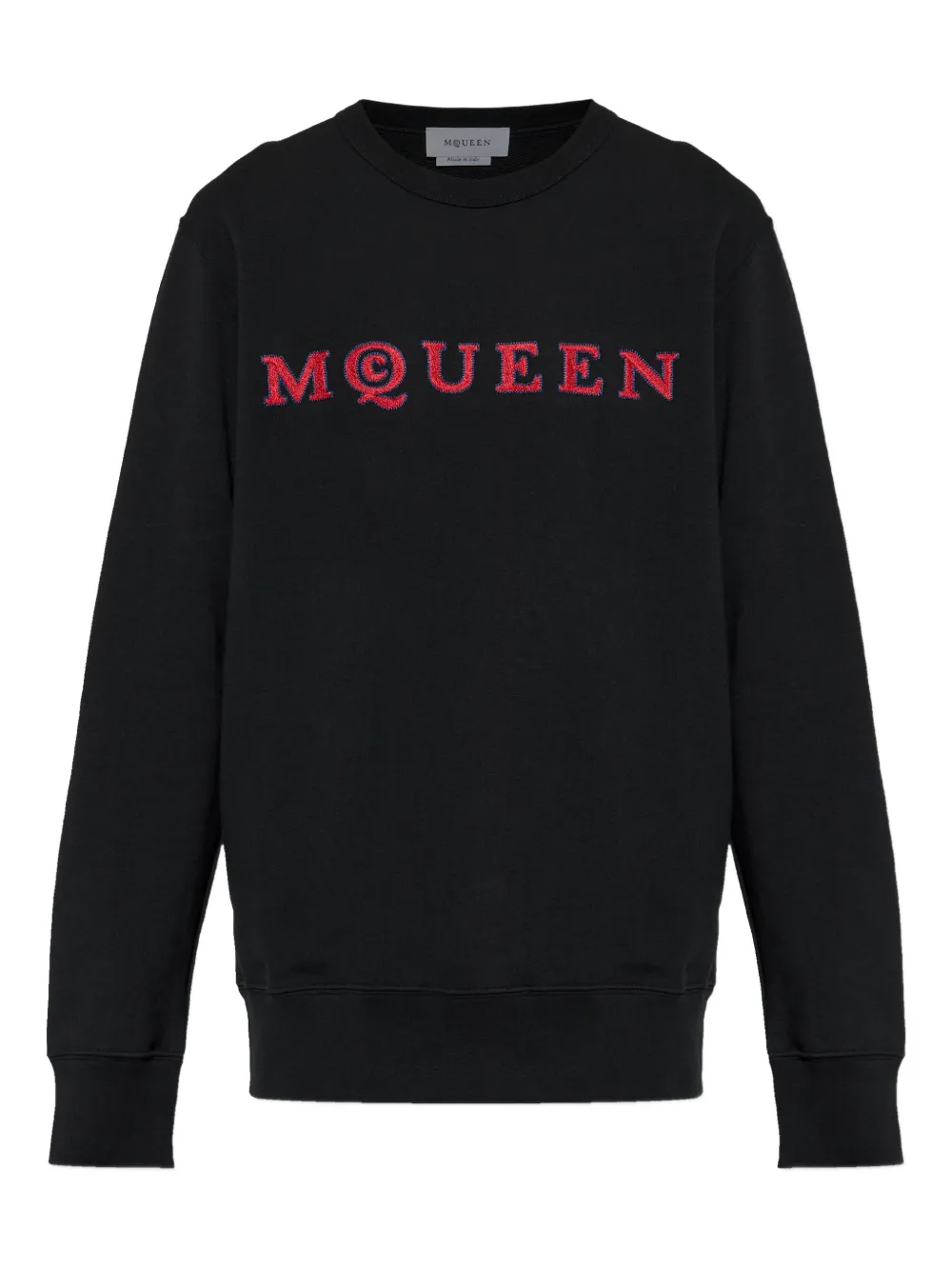 

Свитер с вышивкой и длинными рукавами Alexander Mcqueen, черный