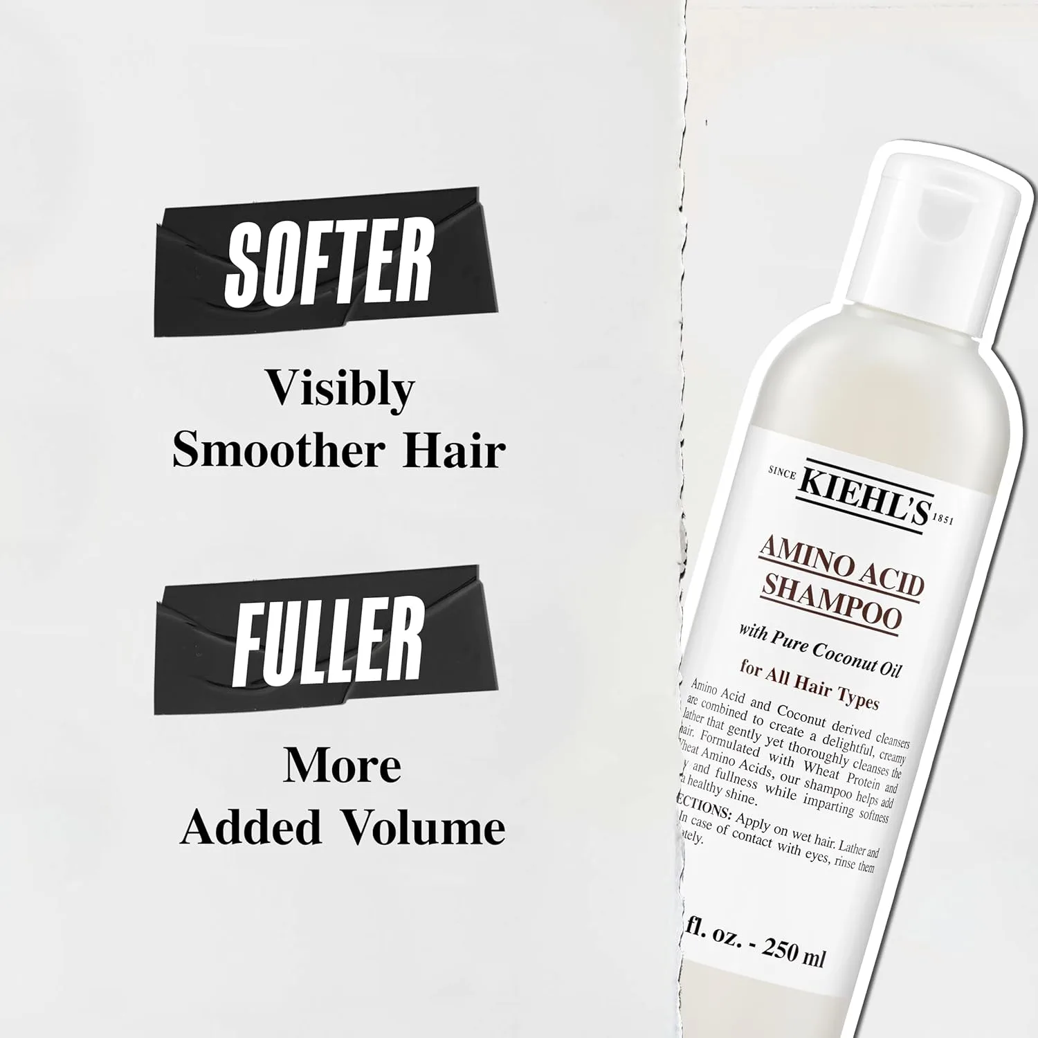 Шампунь Kiehl's с аминокислотами и кокосовым маслом очищает и укрепляет волосы, предотвращает ломкость, не снижая уровня увлажнения. Подходит для всех типов волос. Не содержит парабенов. 1000 мл / 1 литр — фото 4