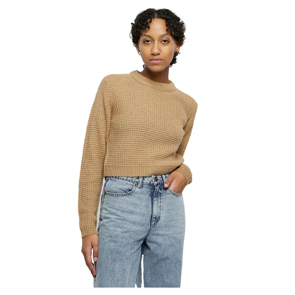 

Свитер Urban Classics Short Waffle, бежевый