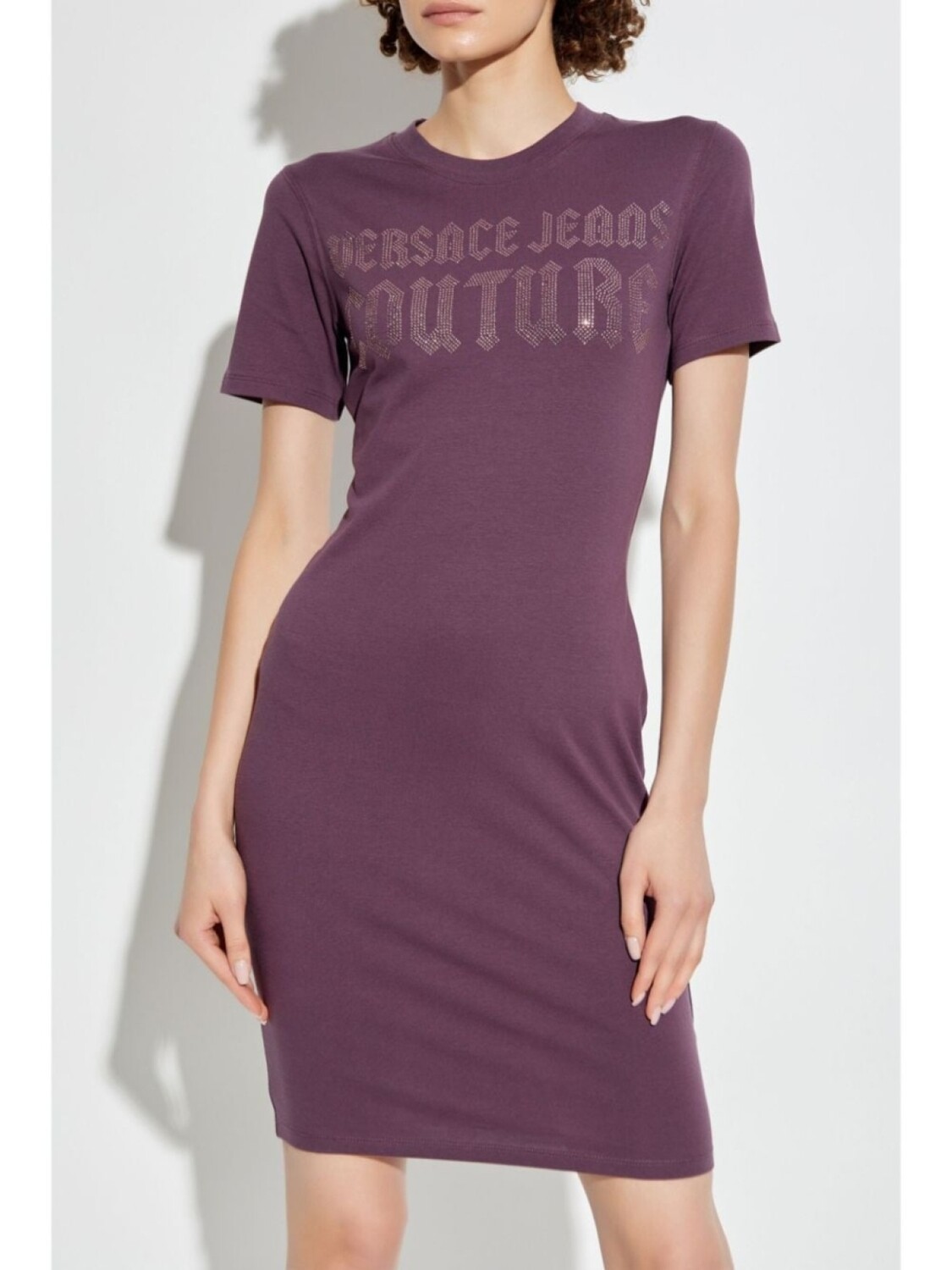 Versace Jeans Couture платье-футболка с логотипом, фиолетовый — фото 3
