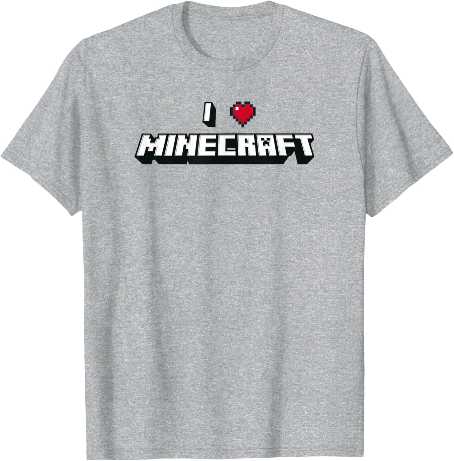 

Футболка с логотипом Minecraft «Я люблю Minecraft», серый