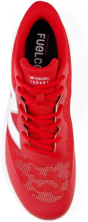 Бейсбольные кроссовки New Balance FuelCell 4040v7 Turf Trainer унисекс, белый/красный — фото 4