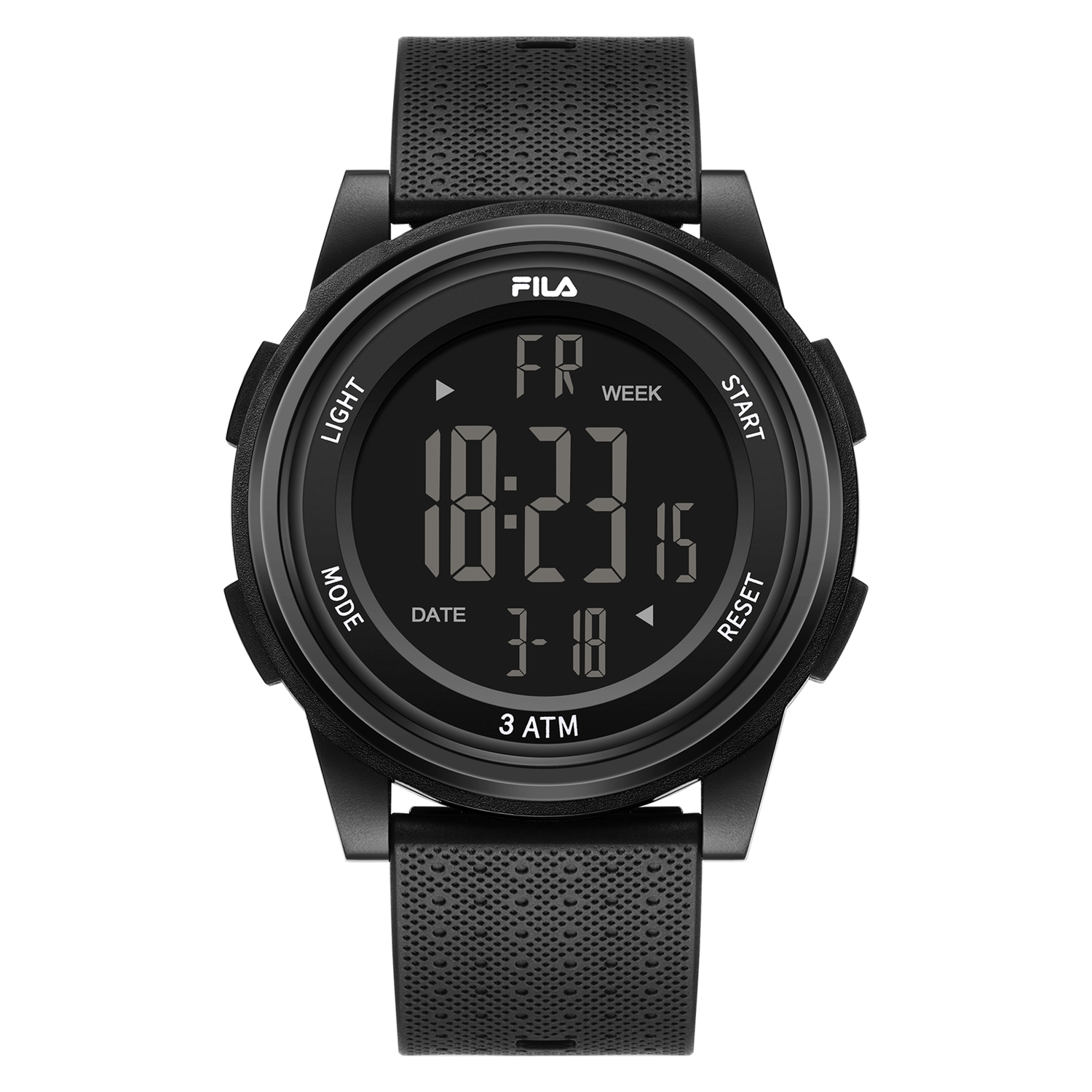 

FILA Наручные часы электронный механизм пластиковый корпус минеральное стекло ремешок 49 мм серый циферблат унисекс