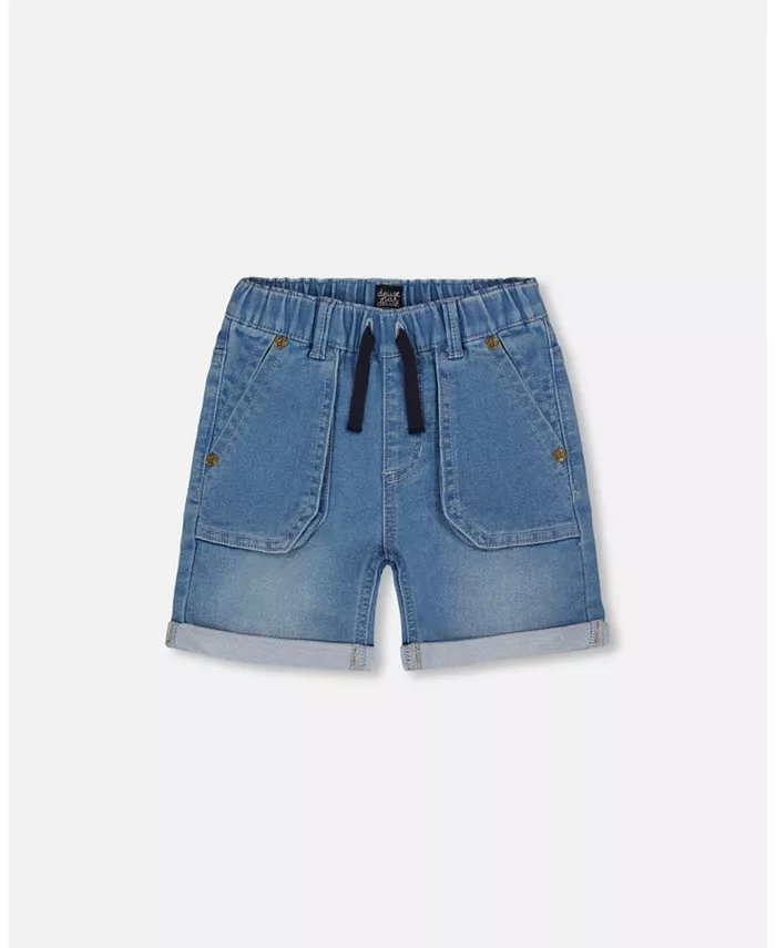 

Детские шорты из денима с велюровой подкладкой для мальчиков Denim Blue - Малыши/Дети Deux par Deux, синий