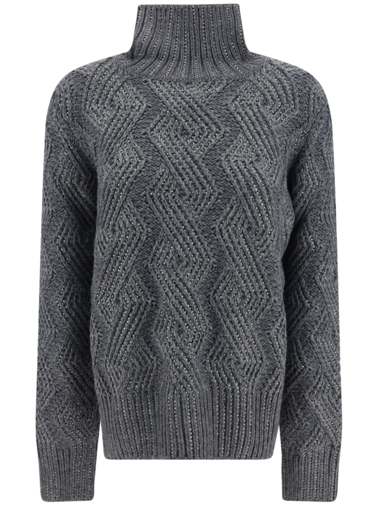 

Джемпер фактурной вязки Ermanno Scervino, серый