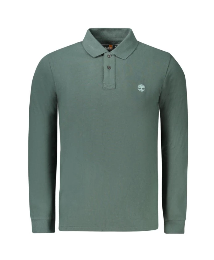 

Зеленая хлопковая рубашка поло Timberland, зеленый