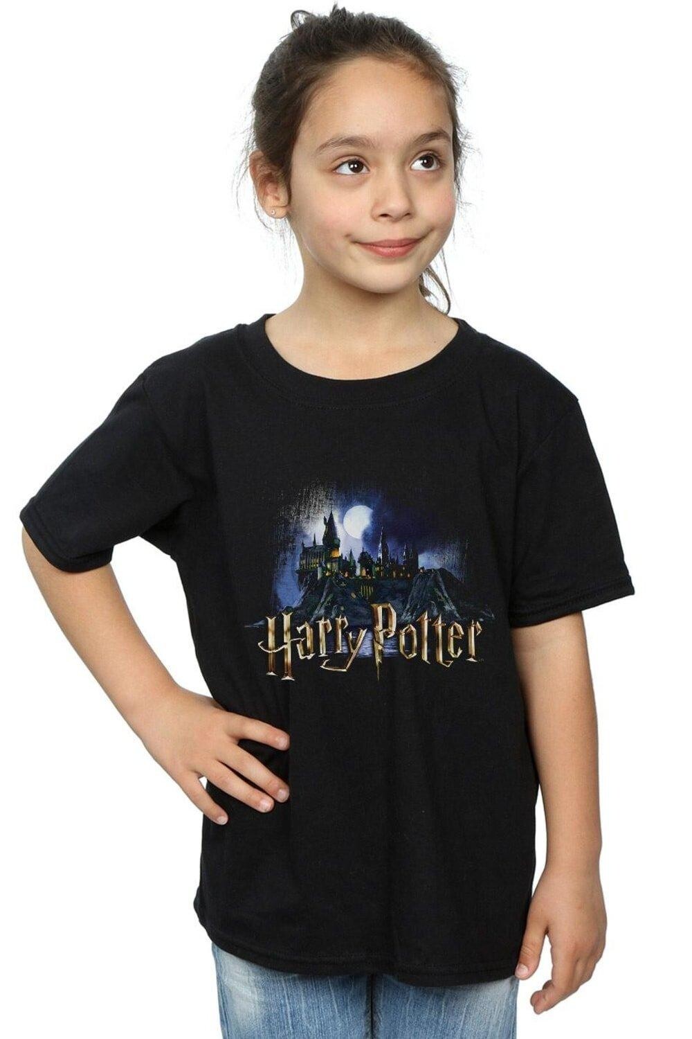 

Хлопковая футболка «Замок Хогвартс» Harry Potter, черный