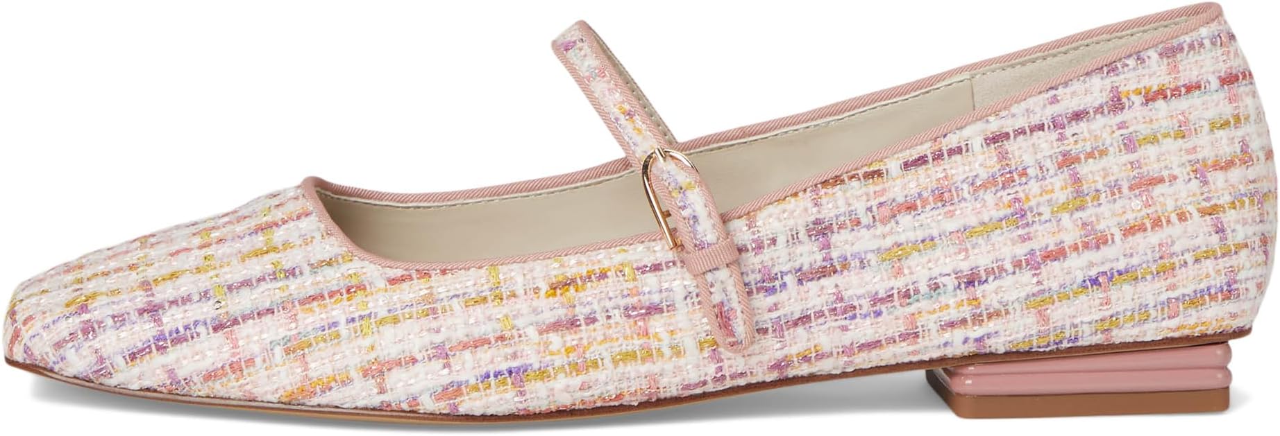 Балетки Franco Sarto Tinsley Mary Jane Flats, цвет Pink Tweed Multi — фото 4
