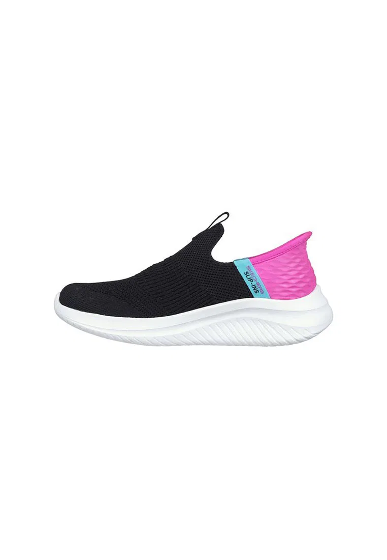 Кроссовки Ultra Flex 3.0, детские Skechers, черный/розовый — фото 2