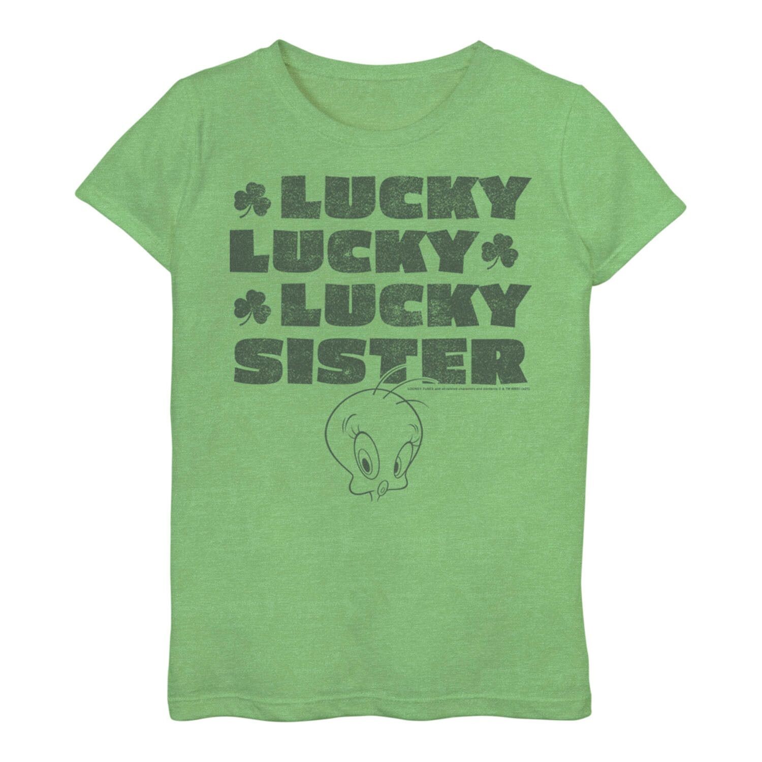 

Футболка Looney Tunes Lucky Looney Sister для девочек 7–16 лет Licensed Character