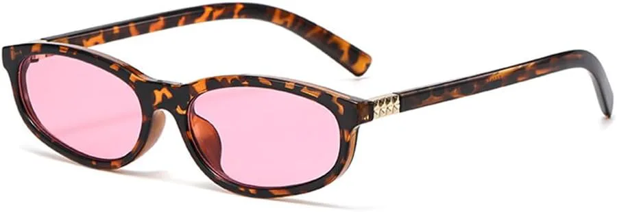 

Солнцезащитные очки UV400 с овальной оправой и леопардовым принтом для женщин и мужчин, для бега и занятий спортом на открытом воздухе UYPTK, Leopard Pink