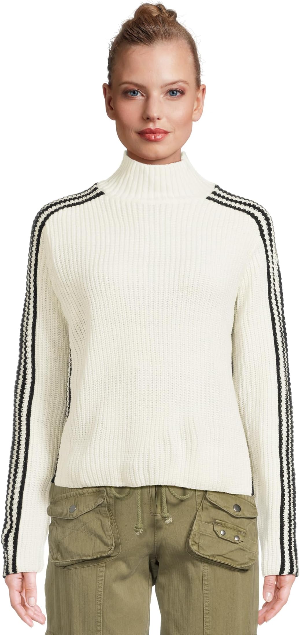 

Свитер Sanctuary Sporty Stripe Mock Sweater, цвет Chalk Multi