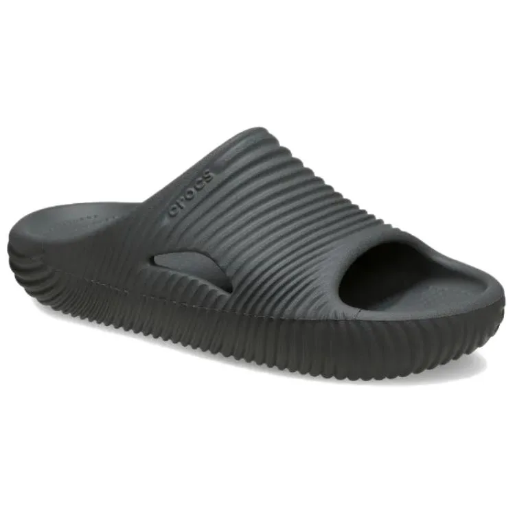 Crocs Mellow Slide Slippers Unisex Dark Gray — фото 4
