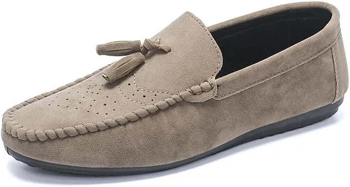 Лоферы замшевые мужские, повседневные, Khaki Hhhchpm