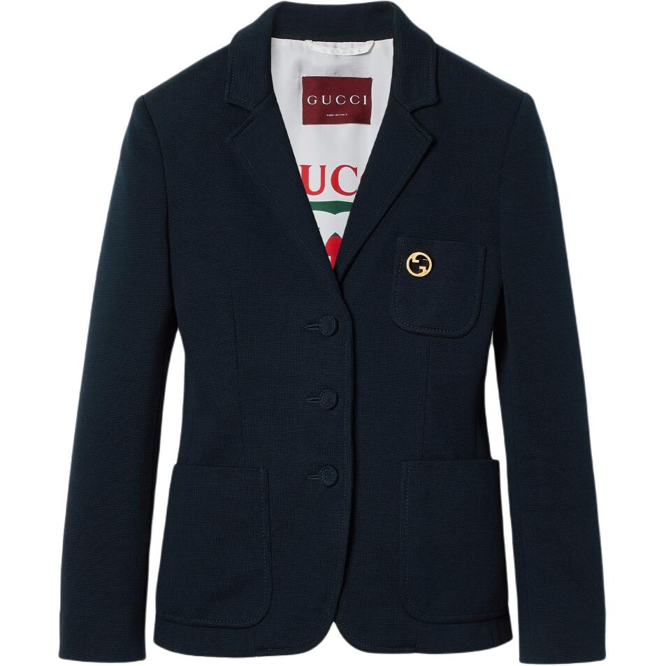 

Деловой костюм женский синий Gucci