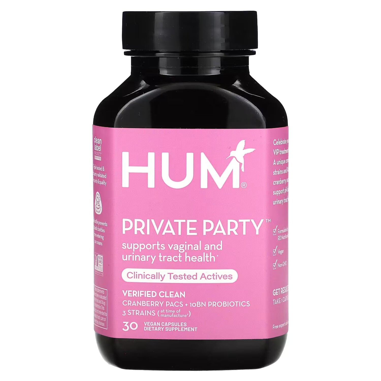 

Добавка Hum Nutrition Private Party, 30 веганских капсул