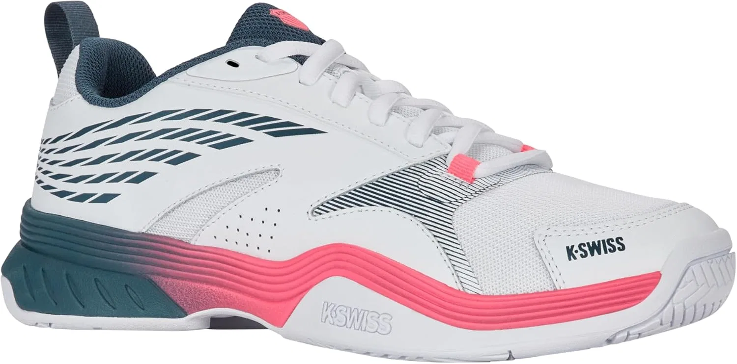 Кроссовки теннисные K-Swiss SpeedEx, White/Stargazer/Neon Blaze — фото 2