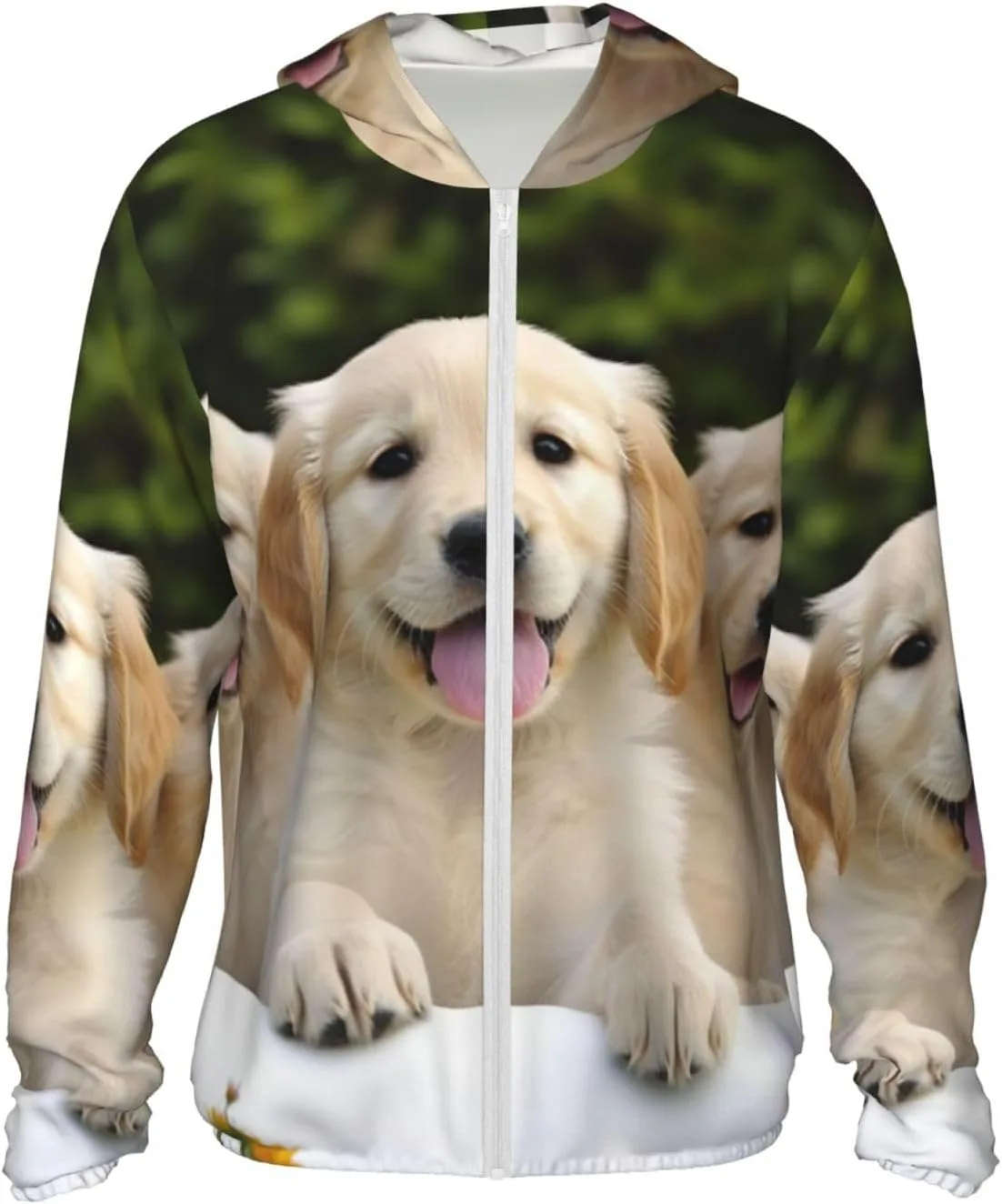 

Мужская толстовка с защитой от солнца UPF 50+ Golden Retriever Puppies DWVTSLH