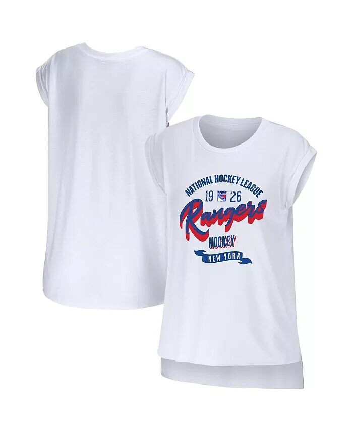 

Женская белая майка New York Rangers Domestic Wear By Erin Andrews, белый