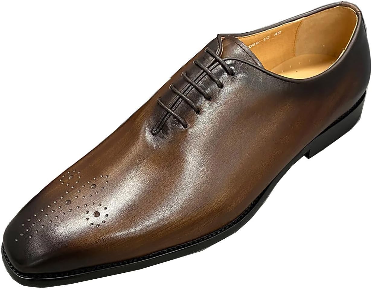 

Мужские кожаные ручной работы туфли Santimon в стиле броги, оксфорды, удобные классические дерби, Coffee