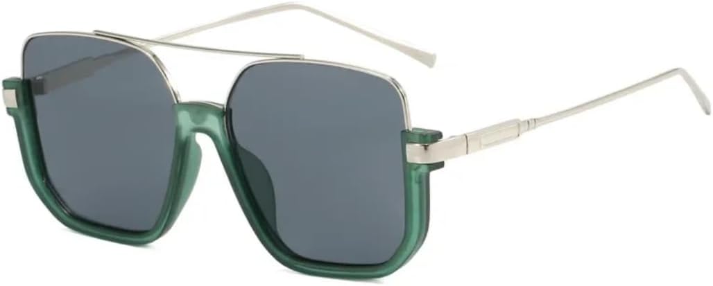 

Ретро-солнцезащитные очки с двойной перемычкой для мужчин и женщин в металлической оправе, модные солнцезащитные очки для активного отдыха, защита от УФ-излучения UV400 SZVVBKK, C1